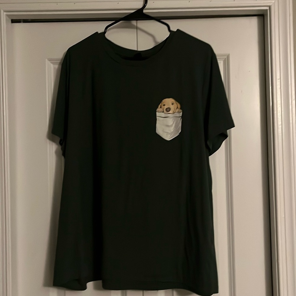 Dog XL green tee